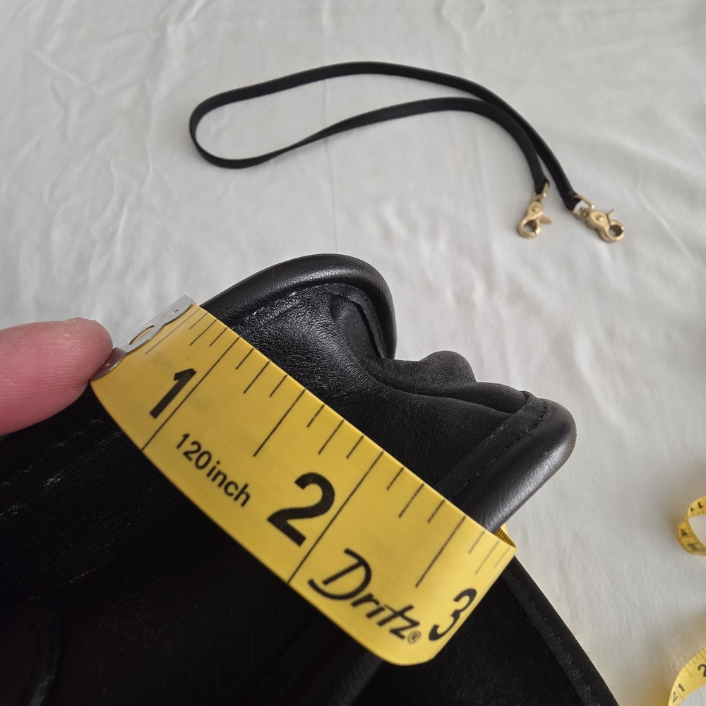 Vintage Coach Convertible Clutch Crossbody Black USA Glove Tanned Y2K Minimalist - Picture 14 of 16